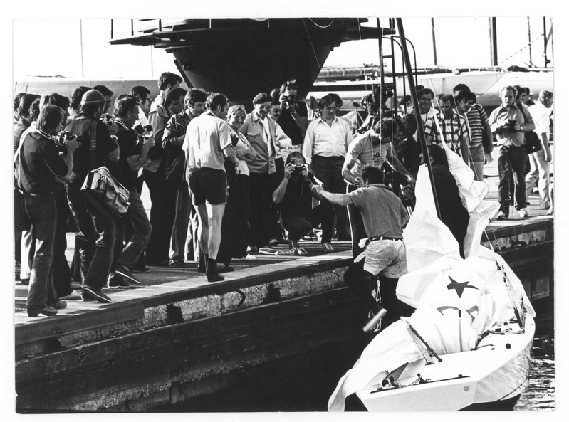 XXII Moskva suveolümpiamängude purjeregatt Tallinnas 1980, purjetaja Valentin Mankin sildumas