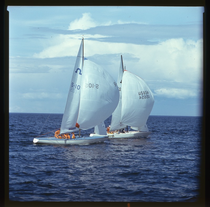 XXII Moskva suveolümpiamängude purjeregatt Tallinnas 1980, "Soling" klassi jahid merel