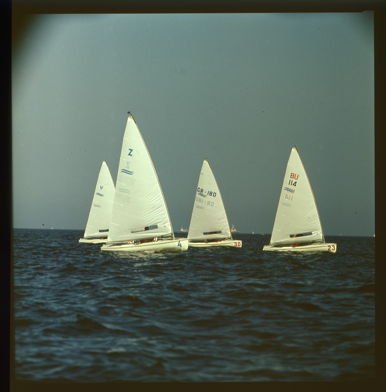 XXII Moskva suveolümpiamängude  purjeregatt Tallinnas 1980, purjeklass "Finn" jahid merel