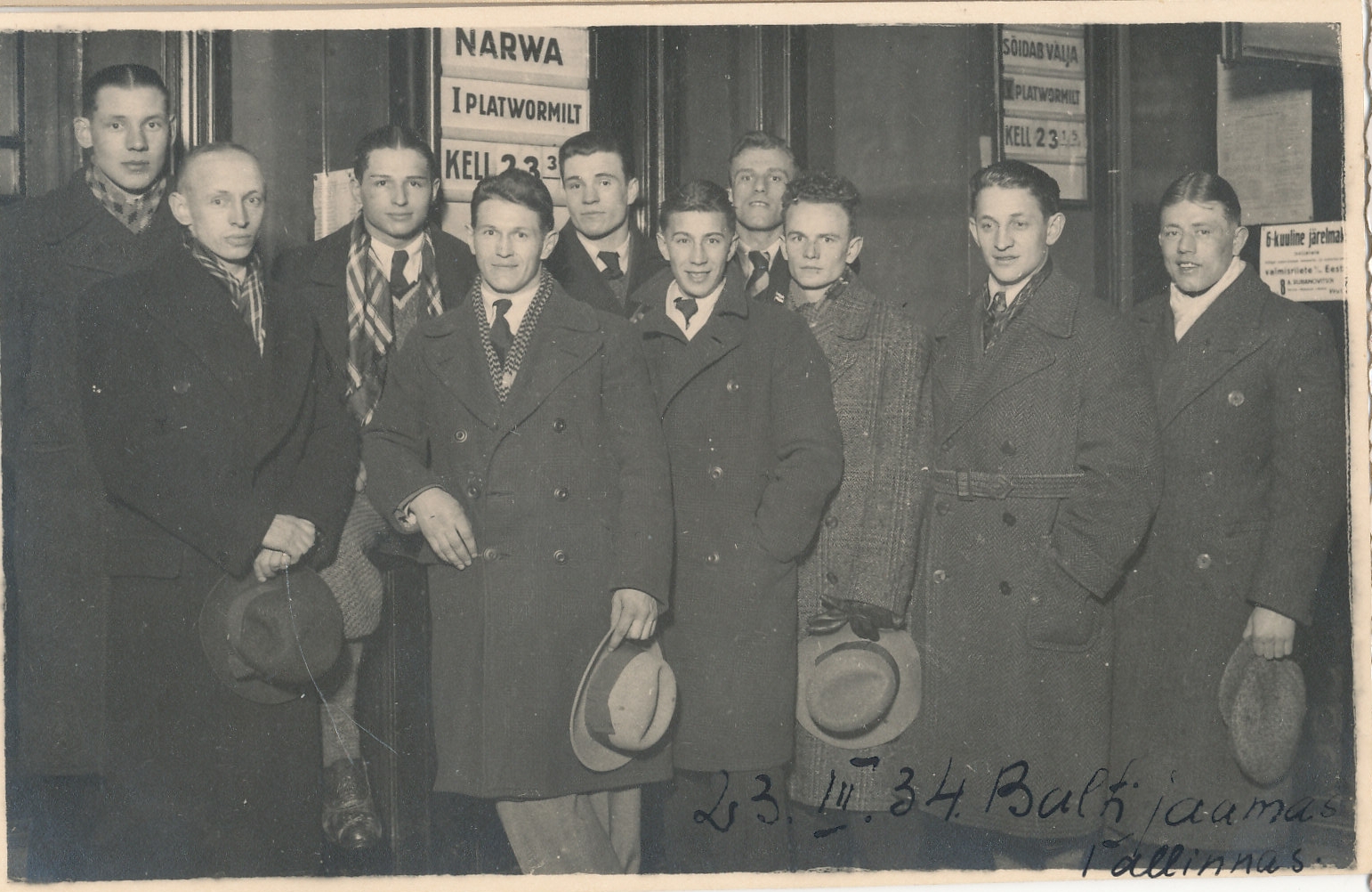 Eesti poksimeeskond valmistumas sõiduks IV EM-võistlustele 1934