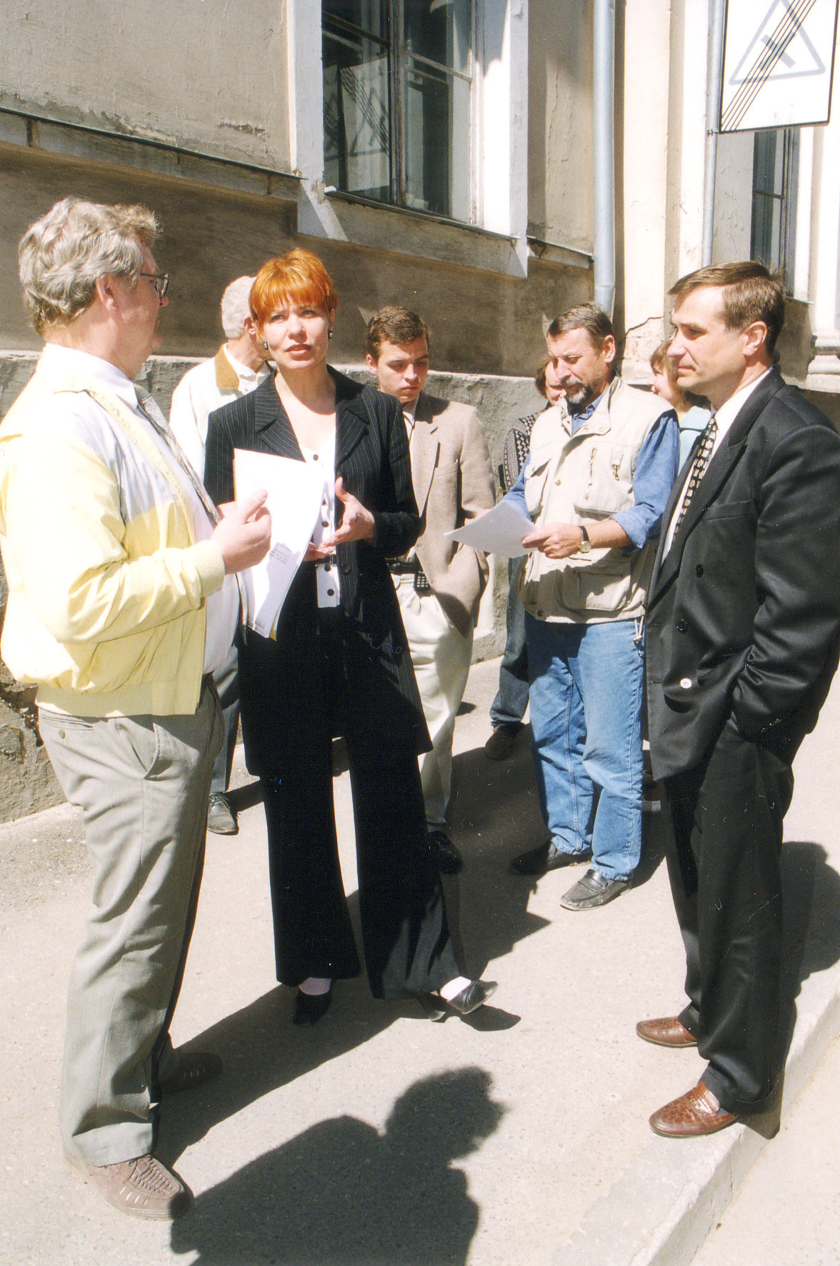 Kultuuriministri visiit Eesti Spordimuuseumi hoone ehitusele 1999