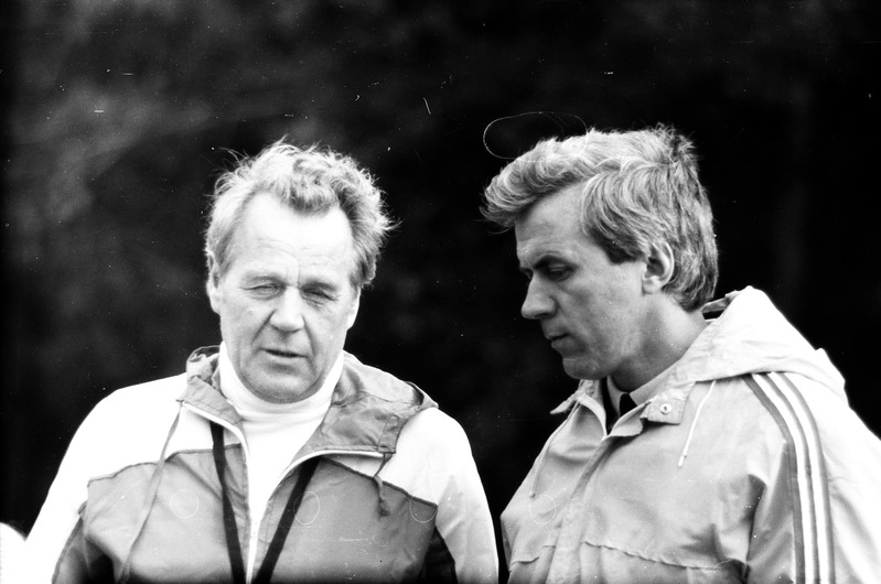 Suusatreener Harry Arumeel ja spordiajakirjanik Are Eller