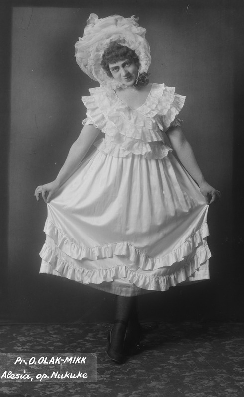 Foto, negatiiv, Olga, Mikk-Krull, Alesia osas, Edmond Audrani operett, Nukuke, Estonia, 1920