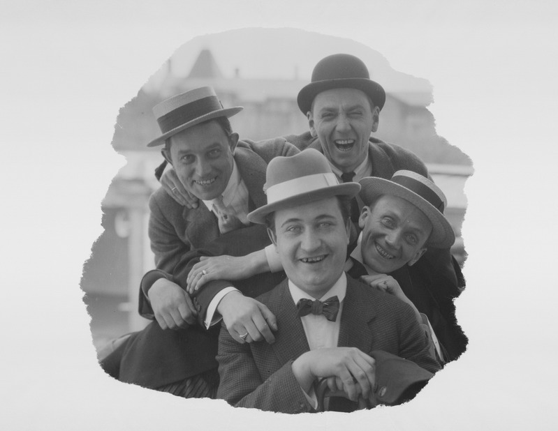 Benno Hansen, Theodor Krull, Alfred Sällik ja Eduard Kurnim, grupifoto, ca 1920