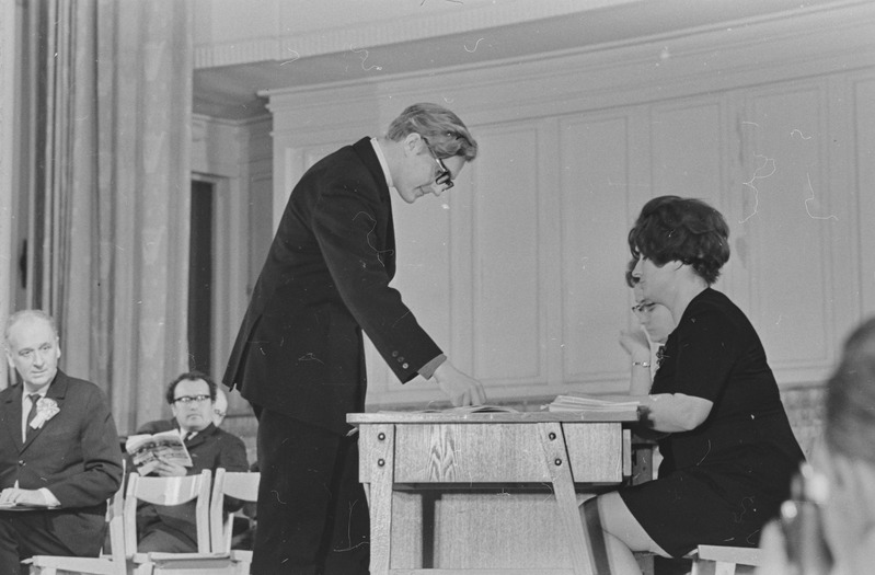 III Üleliiduline pianistide konkurss, Estonia kontserdisaal, 1969, pildil: Peep Lassmann – Tallinna Konservatooriumi 4.kursuse üliõpilane