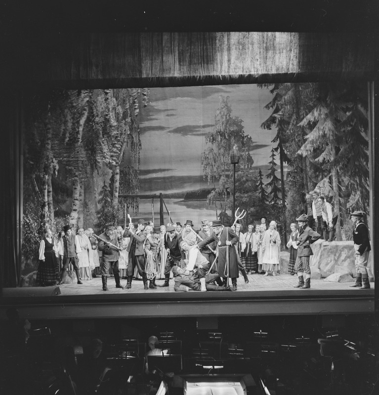 Rummu Jüri, Teater Estonia, 1955, pildil: stseen lavastusest