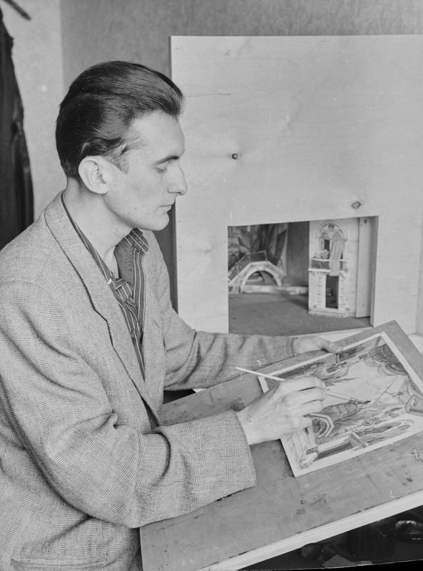 portree: Eldor Renter, töö juures, 1956