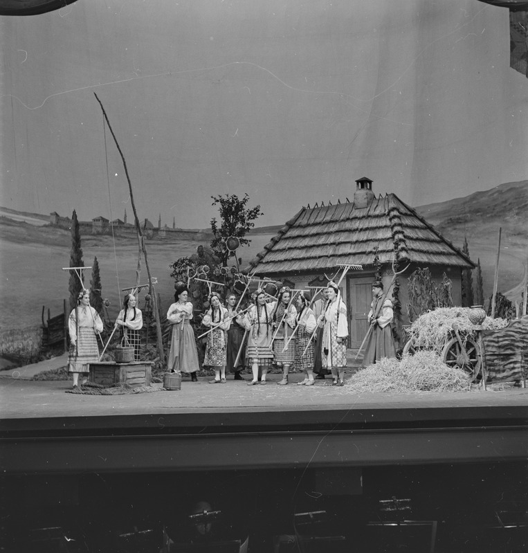 Zaporoožlane Doonau taga, Teater Estonia, 1948, pildil: stseen lavastusest