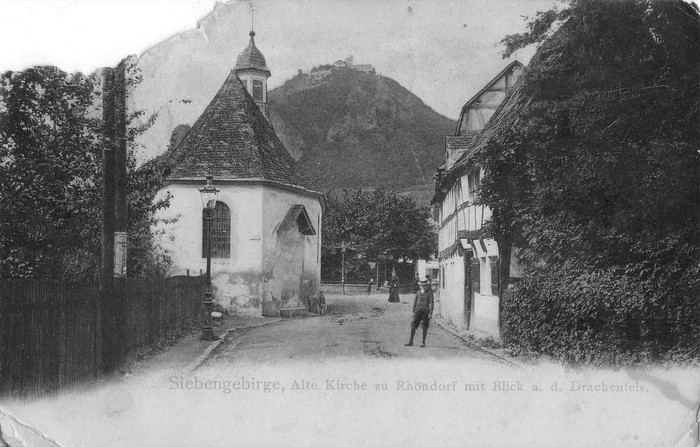 Fotopostkaart. Vana kirik Rhöndorfis Saksamaal