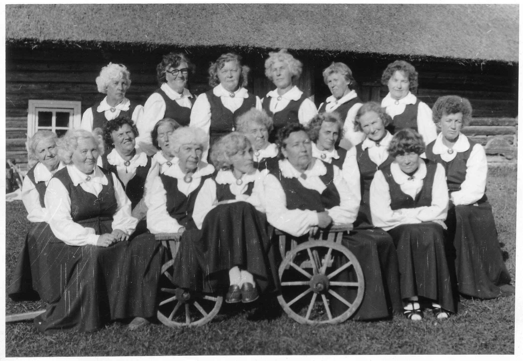 Grupifoto. Huviklubi "Ajaratas" Soera talumuuseumi õuel