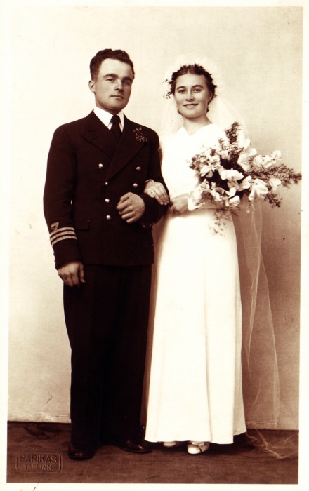 Foto Herman ja Liisa Sergo 1938. aastal pulmapäeval