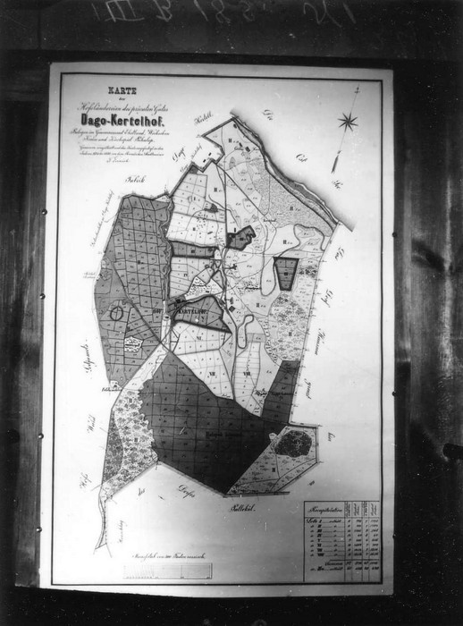 Klaasnegatiiv. Kärdla karjamõisa maade kaart