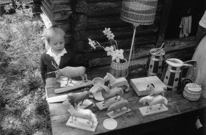 Vabaõhupäev Malvastes Mihkli talukompleksis 24.mail 1992.a. Puust loomad