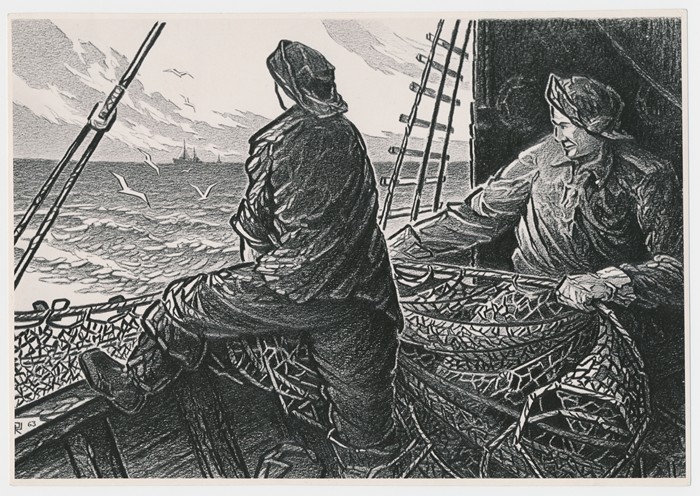 Foto: P. Kammi tööst "Hiiu Kalurid." 1963
