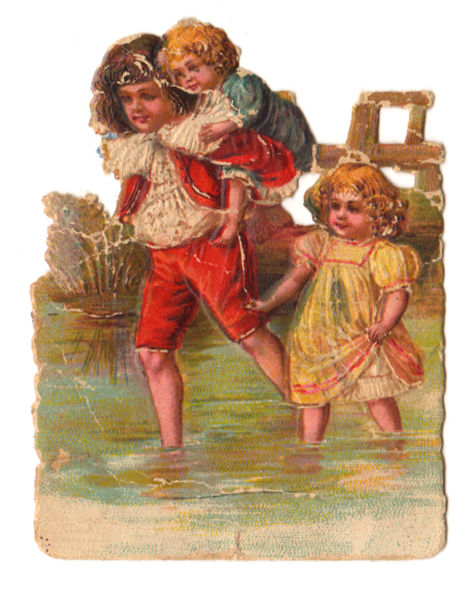 Kleepspilt, lapsed vees kõndimas