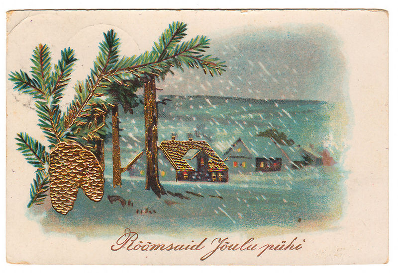 Piltpostkaart Rõõmsaid jõulupühi