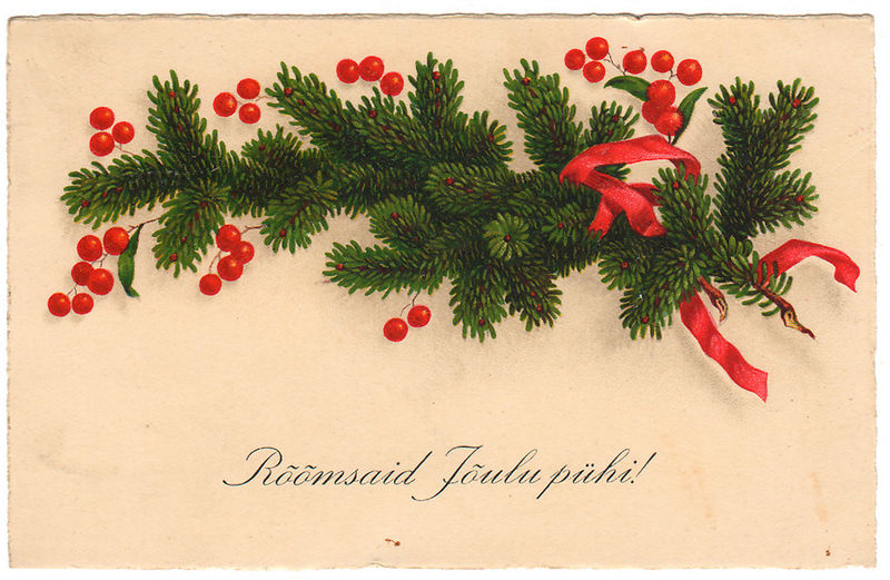 Piltpostkaart Rõõmsaid jõulu pühi
