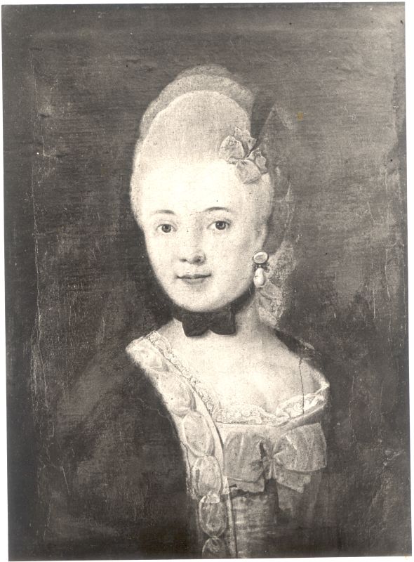 Foto. Paruness Magdalena Charlotte von Ungern-Sternberg ( sünd. v. Pahlen). Foto tundmatu kunstniku maalist. Eesti Pressifoto Agentuur.