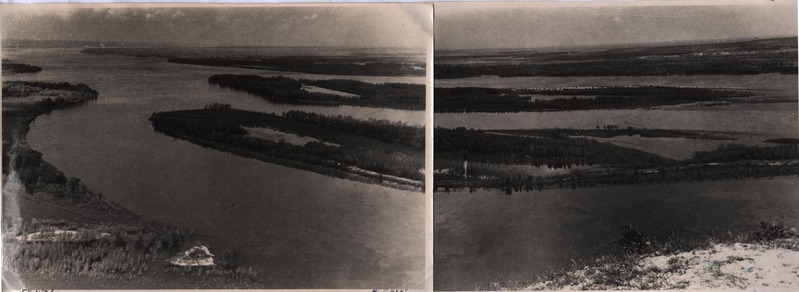 Foto. Tulevase Kuibõševi mere asukoht Volga jõel Žiguli kohal 1951