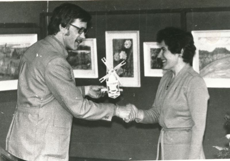 Foto. Haapsalu Koduloomuuseumi 55. aastapäeva ajaloopäev, 28.04.1984. Urmas Selirand ja Õ. Kabrits.