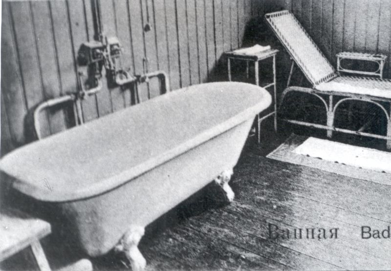 Foto. Krusenstern-Arroneti mudaravila üks vannitubadest, ca 1910. 1967. Ü. p. M. Arro.