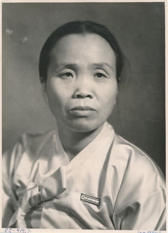Foto. Pak Chong-ae, Korea Demokraatliku Naisliidu esimees, Stalini rahupreemia 1950 laureaat
