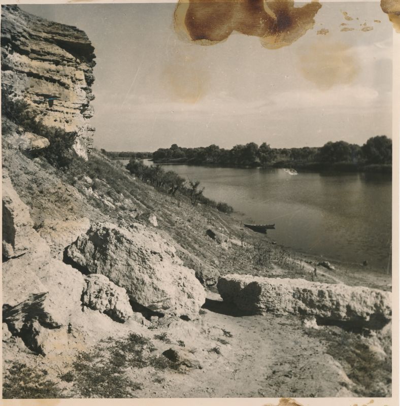 Foto. Kahhovka HEJ asukoht Dnepri j. paremal kaldal Ukraina NSV-s, Foto: B. Mjasnikov, TASS, 1950