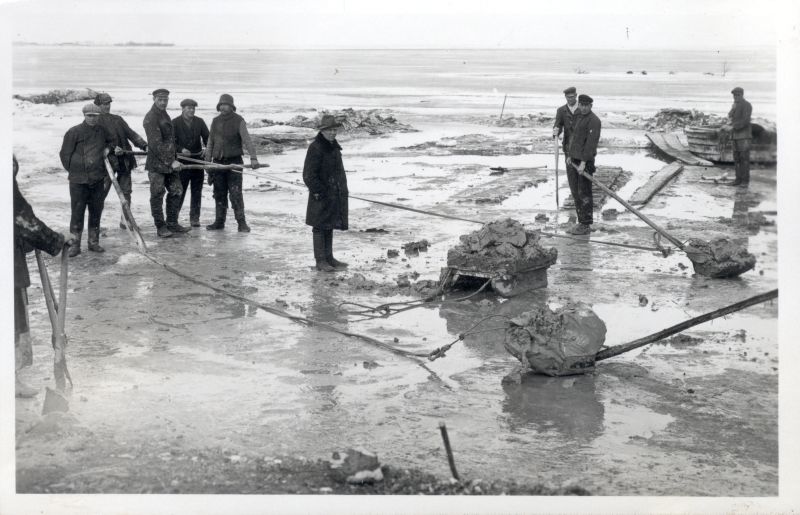 Foto. Haapsalu Aafrika supelranna talvised hooldustööd. 1931/32. Linnavalitsuse album.