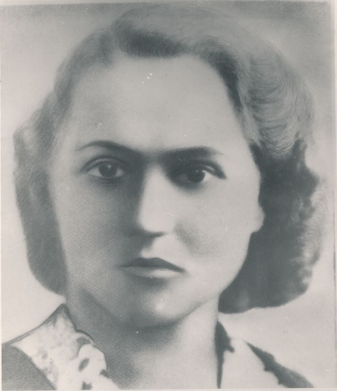 Foto. Heleena (Leen) Kullman, eestlane - NSVL kangelane, partisan-luuraja Lõuna-Eestis 1942.a.