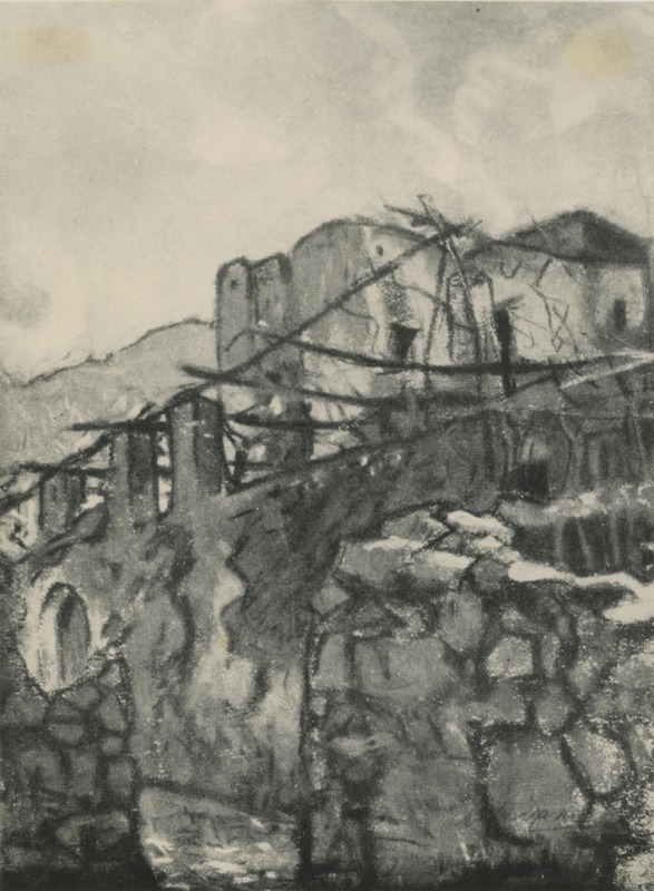Fotokoopia. Ants Laikmaa maal "Capri maastik", pastell. 1912. koopia.