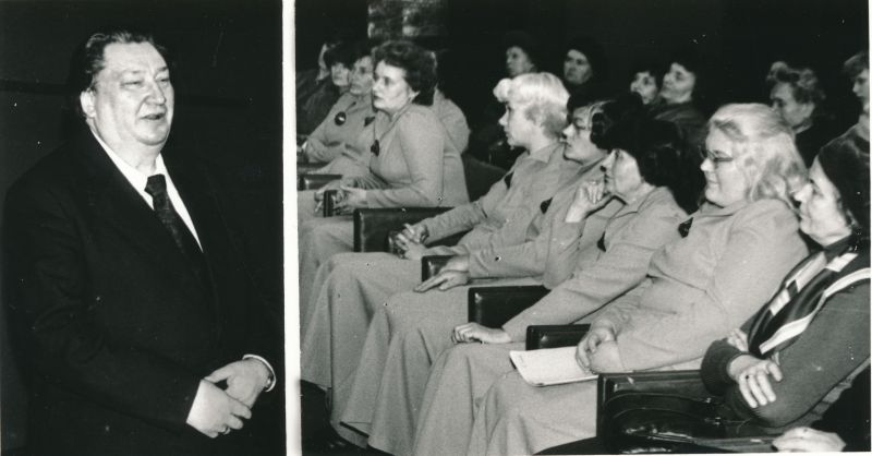 Foto. Leedu kirjanik Misevicius kõnelemas. 28.oktoober 1982.a.
Foto: Tenno Sillaste.