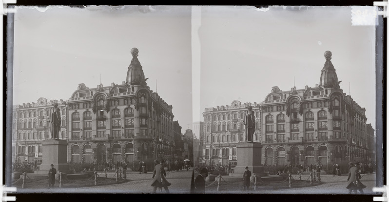 Klaasnegatiiv. Suurus 8,5*17. Kaasani plats Nevskil, Sankt Peterburis.