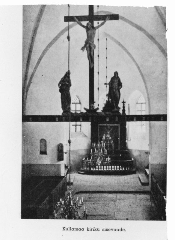 Negatiiv. Kullamaa kiriku sisevaade. Läänemaa. 1967. 
Kopeerija: M. Arro.
