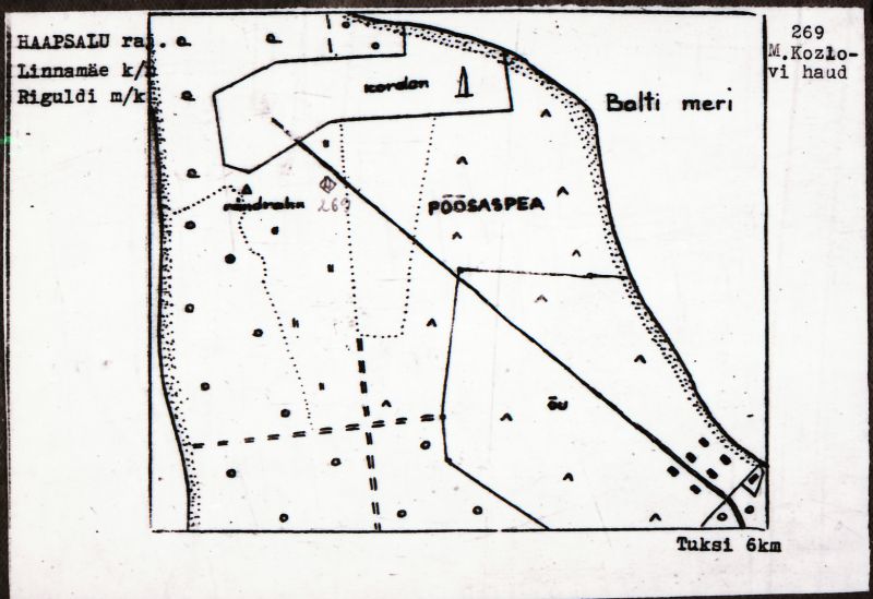 Negatiiv. Riguldi. M.Kozlovi haud.
Ü.p. 1976.