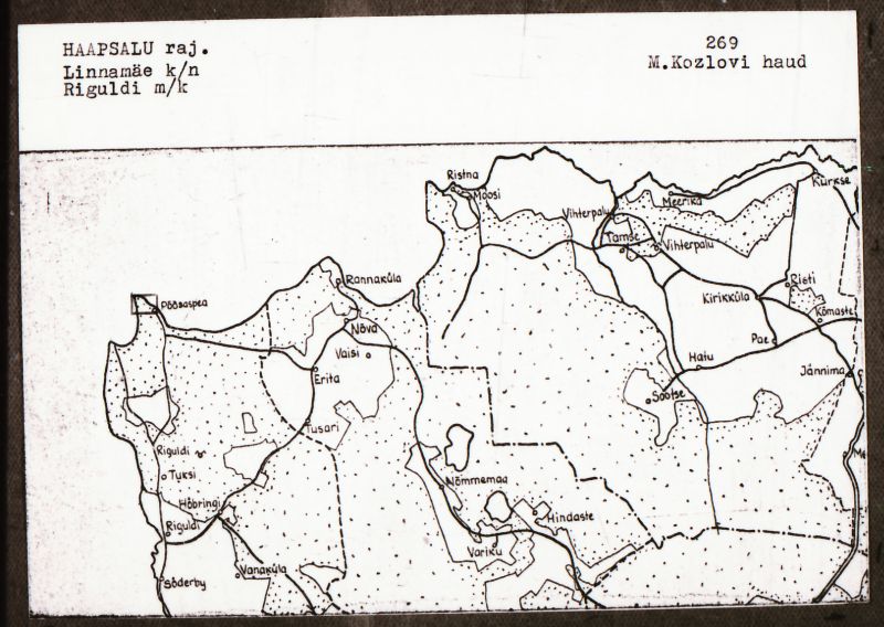 Negatiiv. Riguldi. M.Kozlovi haud.
Ü.p. 1976.