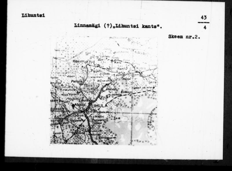Negatiiv. Lihuntsi. Linnamägi (?). "Lihuntsi kants".
Ü.p. 1976.