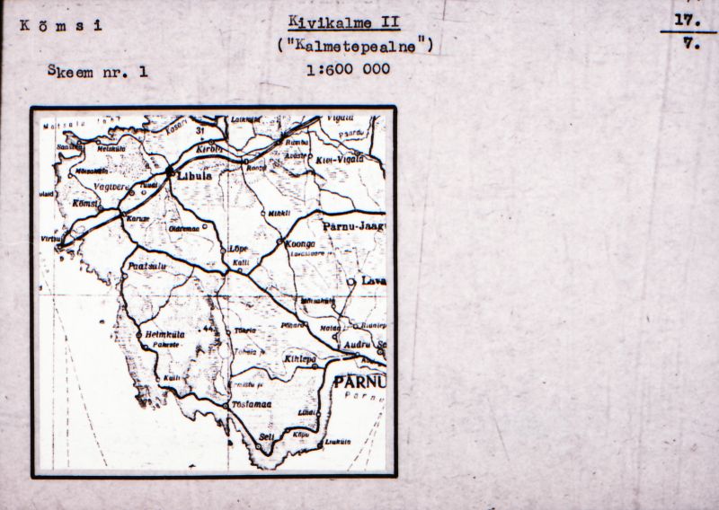 Negatiiv.  Kõmsi. Kivikalme II.
Ü.p. 1976.