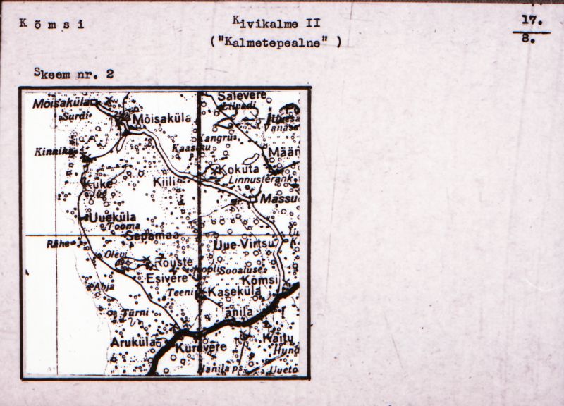 Negatiiv.  Kõmsi. Kivikalme II.
Ü.p. 1976.
