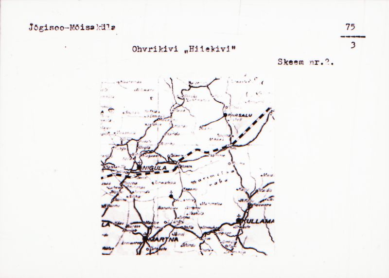 Negatiiv. Jõgisoo-Mõisaküla. Ohvrikivi "Hiiekivi".
Ü.p. 1976.