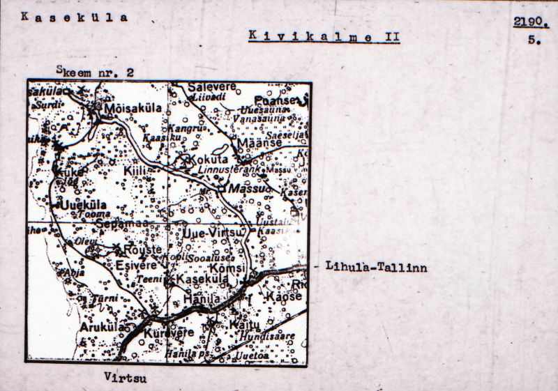 Negatiiv. Kaseküla. Kivikalme II.
Ü.p. 1976.