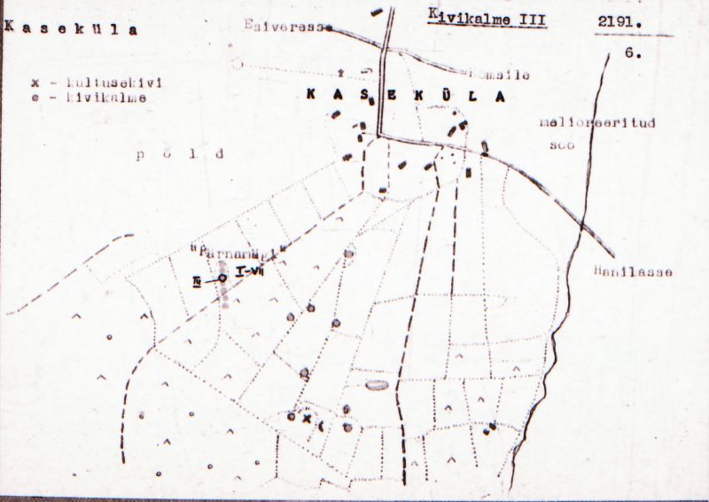 Negatiiv. Kaseküla. Kivikalme III.
Ü.p. 1976.