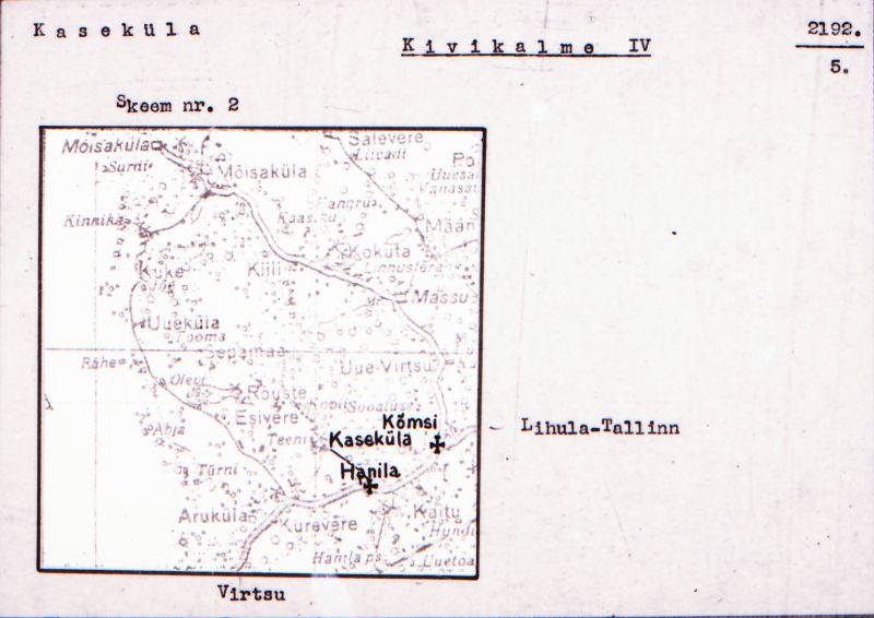 Negatiiv. Kaseküla. Kivikalme IV.
Ü.p. 1976.