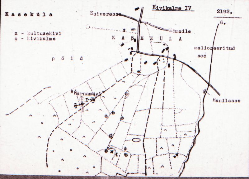 Negatiiv. Kaseküla. Kivikalme IV.
Ü.p. 1976.