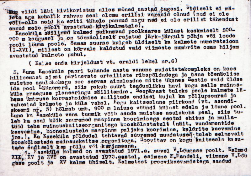 Negatiiv. Kaseküla. Kivikalme XIV.
Ü.p. 1976.