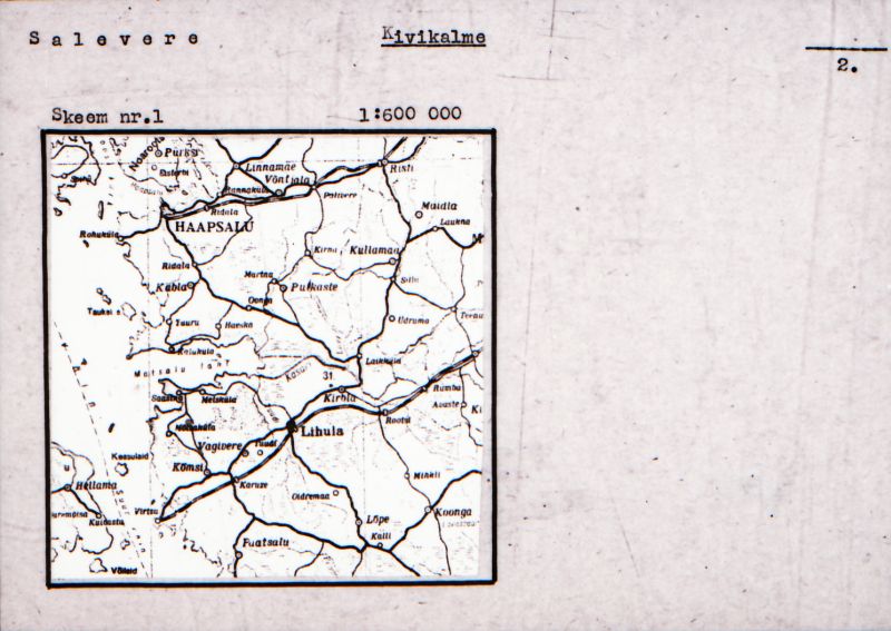 Negatiiv. Salevere kivikalme.
Ü.p. 1976.