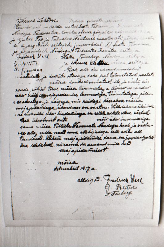 Negatiiv. 1917. a sündmusi Haapsalus ja selle ümbruses kajastav materjal. Ümberpildistus trükisest. Ümberpildistas Mihail Naumov, 1987.