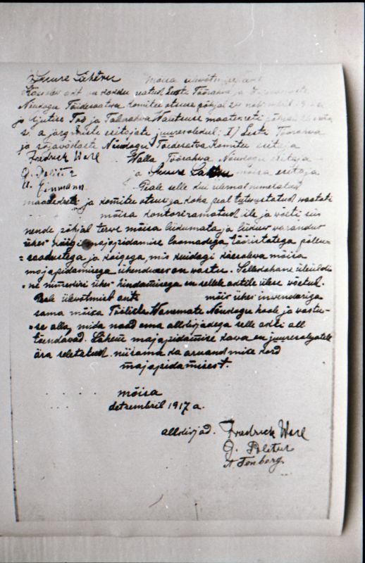 Negatiiv. 1917. a sündmusi Haapsalus ja selle ümbruses kajastav materjal. Ümberpildistus trükisest. Ümberpildistas Mihail Naumov, 1987.