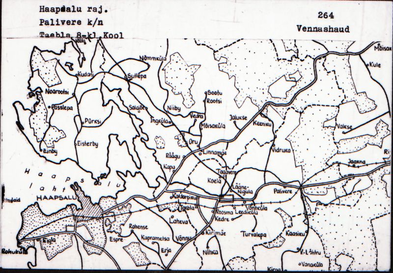 Negatiiv.  Taebla 8-klassiline kool. Vennashaud.
Ü.p. 1976.