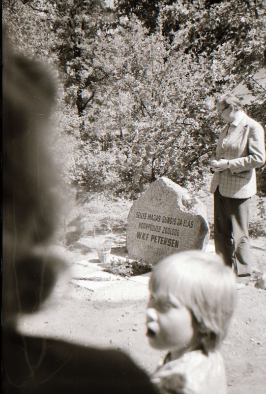 Negatiiv. W.K.F. Peterseni (1854-1933) mälestuskivi avamine. 12.06.1979.