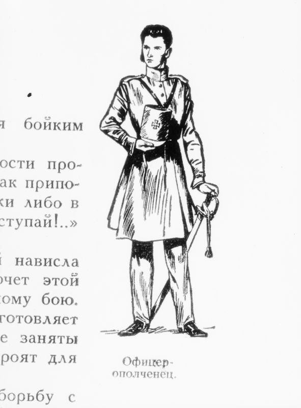 Negatiiv. Ümberpildistus raamatust. Maakaitseväe ohvitser, 1812.